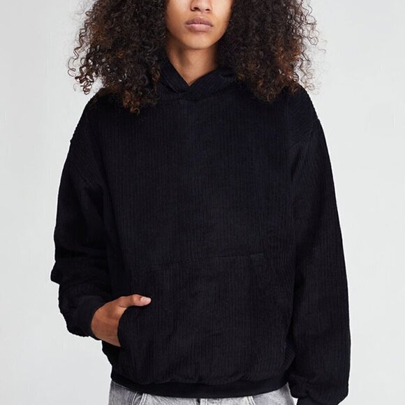 PacSun Other - PacSun Corduroy Black Hoodie Size Small